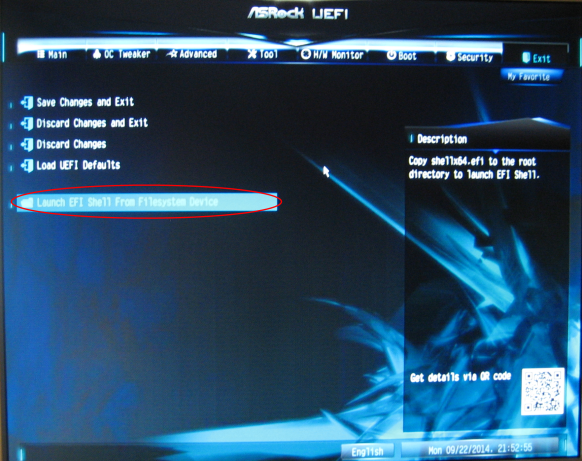 Asrock Z97 Extreme6 EFI-BIOS Exit-Screen